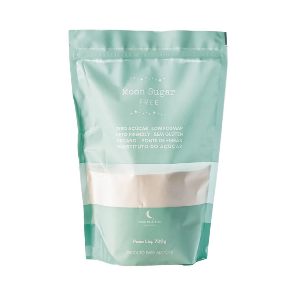 Pouch-moon-sugar-verde-e-branco-700g-adocante-vegano-zero-acucar-sem-gluten-e-com-fibras