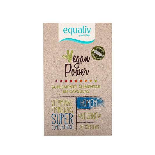 Multivitaminico Power Vegan Homem 30 Cápsulas Equaliv