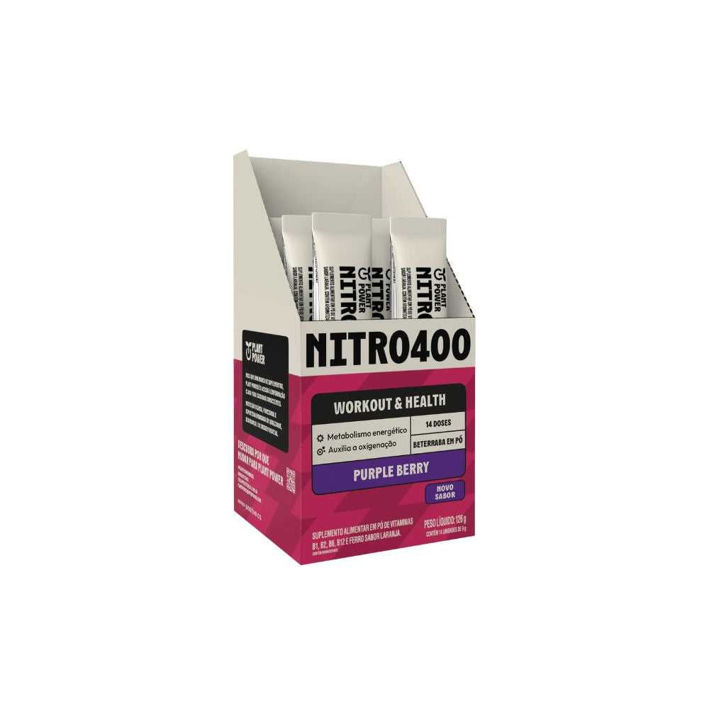 Nitro 400 Purple Berry Caixa com 14x9g Plant Power