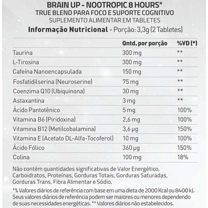 Nootrópico Brain Up 60 Tabletes True Source