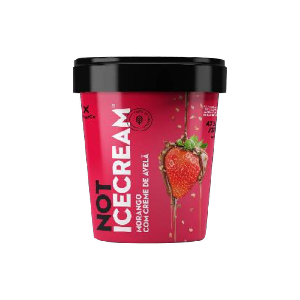 Not Ice Cream Morango com Creme de Avelã 473ml NotCo