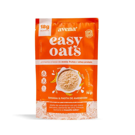 Embalagem-do-oatmeal-proteico-Easy-Oats-da-marca-Avena-sabor-banana-e-pasta-de-amendoim-feito-com-aveia-frutas-e-whey-protein-com-18g-de-proteina