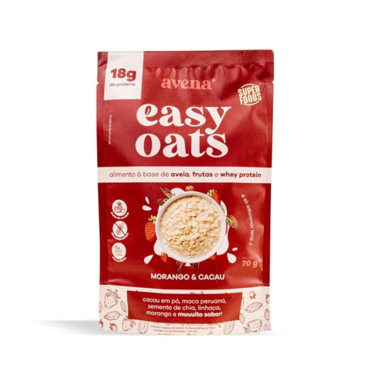 Embalagem-do-oatmeal-proteico-Easy-Oats-da-marca-Avena-sabor-morango-e-cacau-feito-com-aveia-frutas-e-whey-protein-com-18g-de-proteina