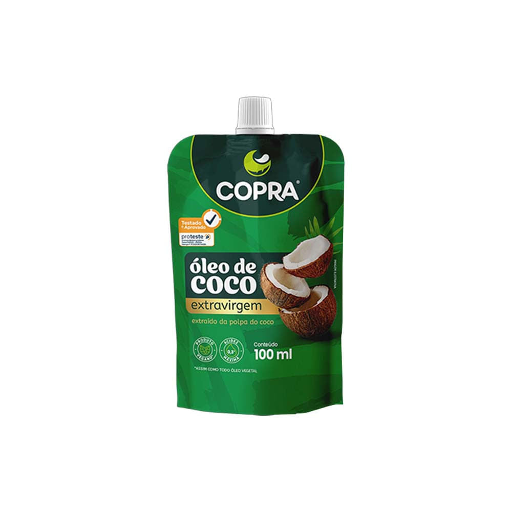 Óleo de Coco Extra Virgem Pouch 100ml Copra