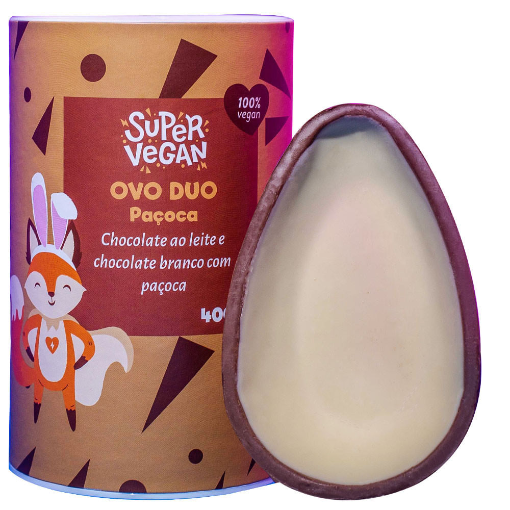 Ovo de Páscoa Vegano Duo Paçoca 400g Super Vegan