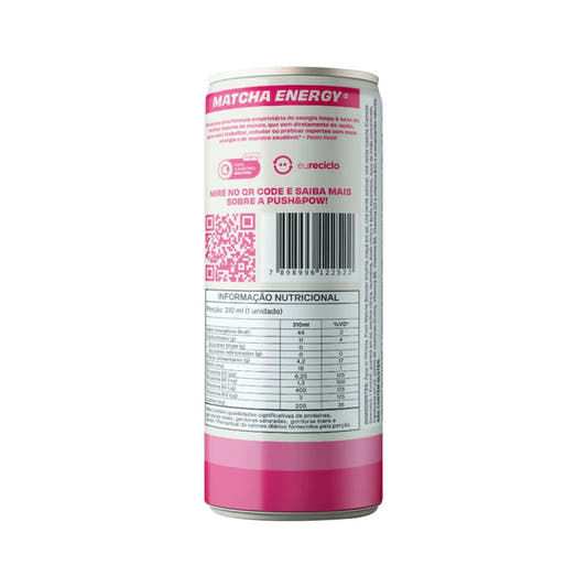 POW Green Energy Drink Pink Lemonade 310ml Push Matcha