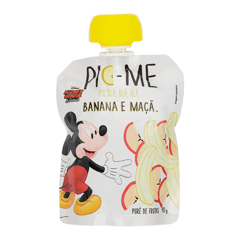 Purê de Frutas Disney Banana e Maçã 90g Pic-Me