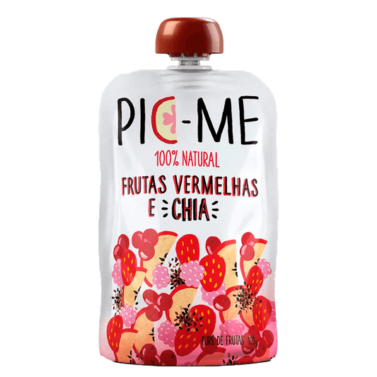 Purê de Frutas Vermelhas e Chia 100g Pic-Me