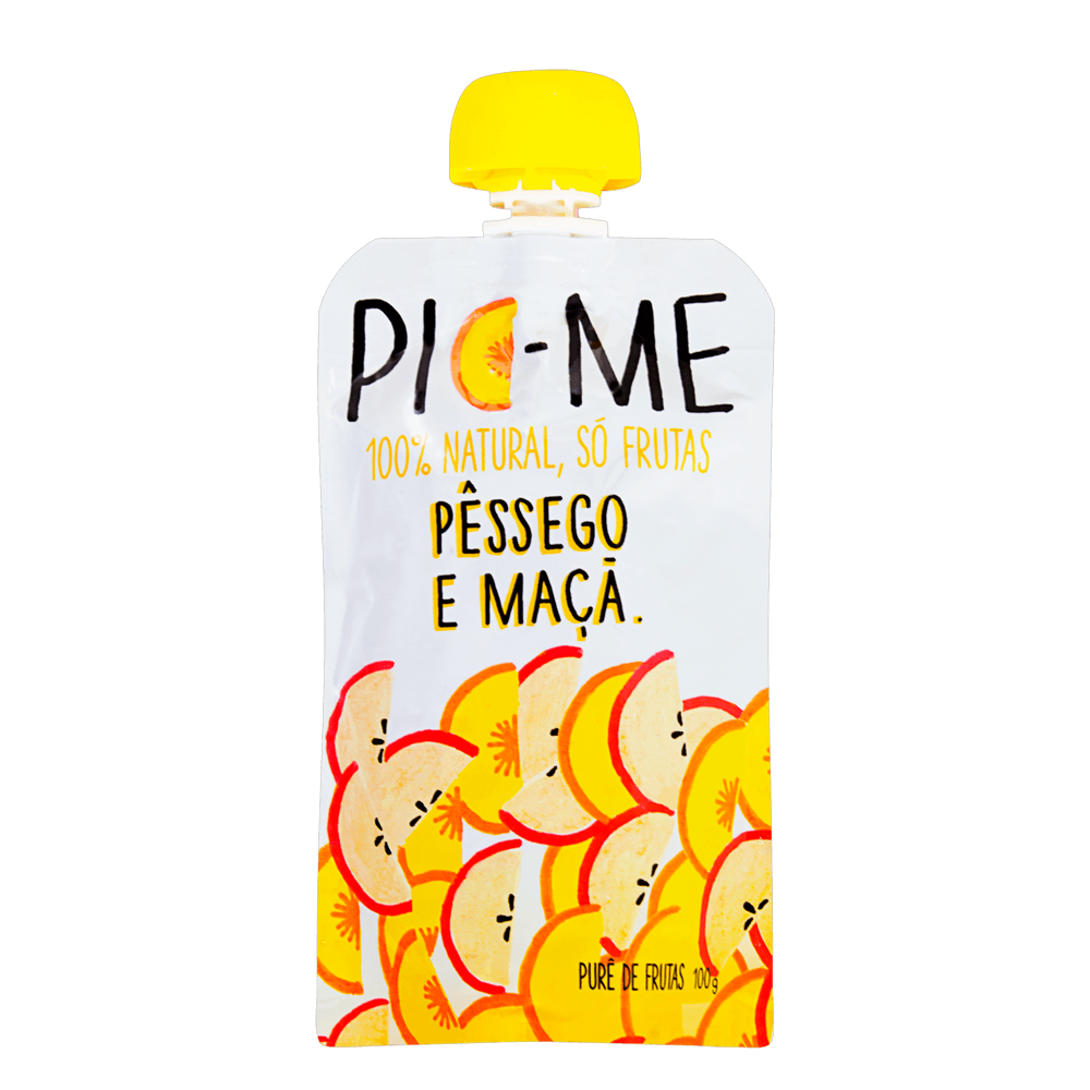 Purê de Frutas Pêssego e Maçã 100g Pic-Me