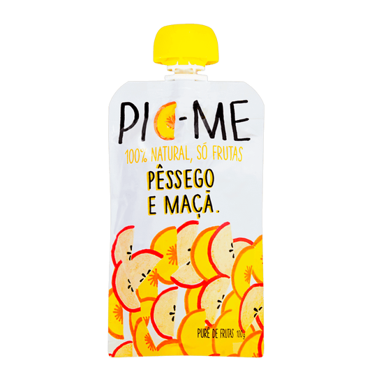 Purê de Frutas Pêssego e Maçã 100g Pic-Me
