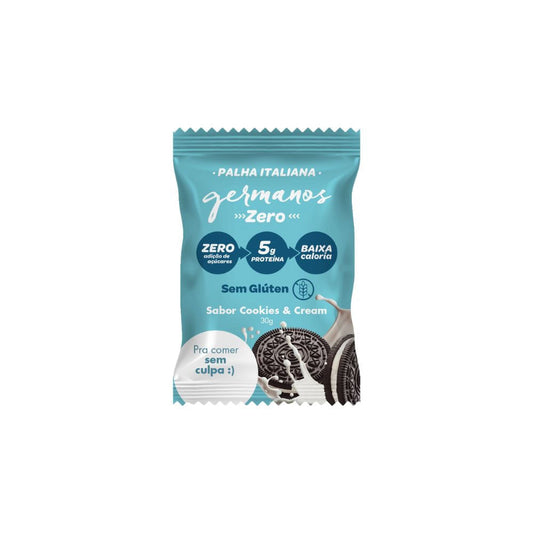 Palha Italiana Zero Açúcar Sabor Cookies Cream 30g Germanos