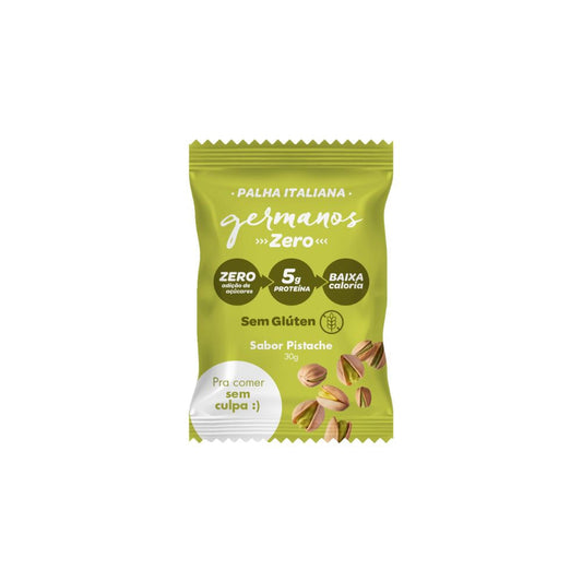 Palha Italiana Zero Açúcar Sabor Pistache 30g Germanos