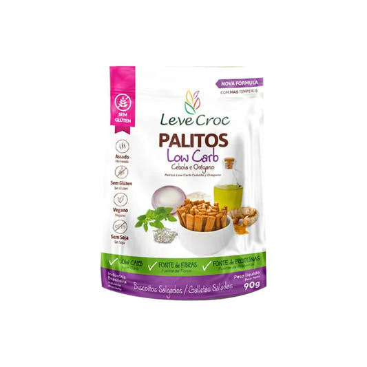 Palitos Low Carb Cebola e Orégano 90g Leve Croc