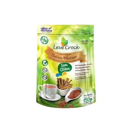 Palitos Salgados Sem Glúten Linhaça Marrom 150g Leve Croc
