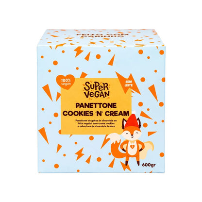 Panetone Vegano Recheado Cookies n Cream 600g Super Vegan