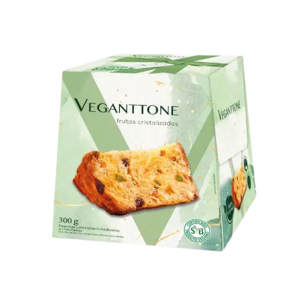 Panetone Vegano com Frutas Cristalizadas 300g Veganttone