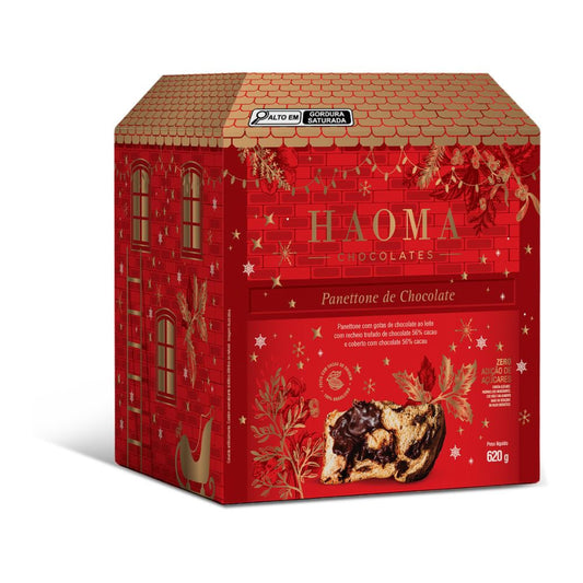Panettone Recheado de Chocolate 56% Cacau 620g HAOMA