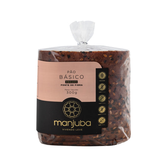 Pão Básico Vegano Sem Soja, Lactose, Glúten e Ovos 300g Manjuba