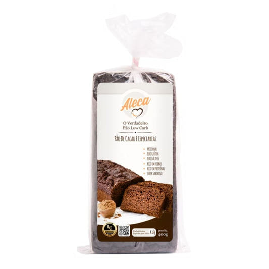 Pão Low Carb com Cacau e Especiarias 400g Aleca