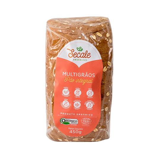 Pão Orgânico Integral Multigrãos 450g Secale Orgânicos