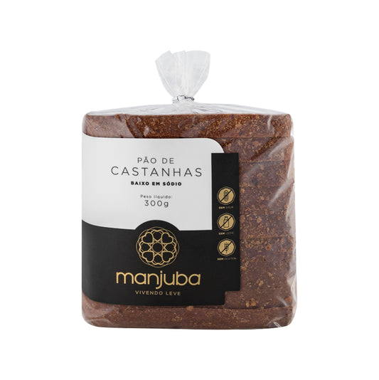 Pão de Castanhas Sem Glúten, Lactose e Soja 300g Manjuba