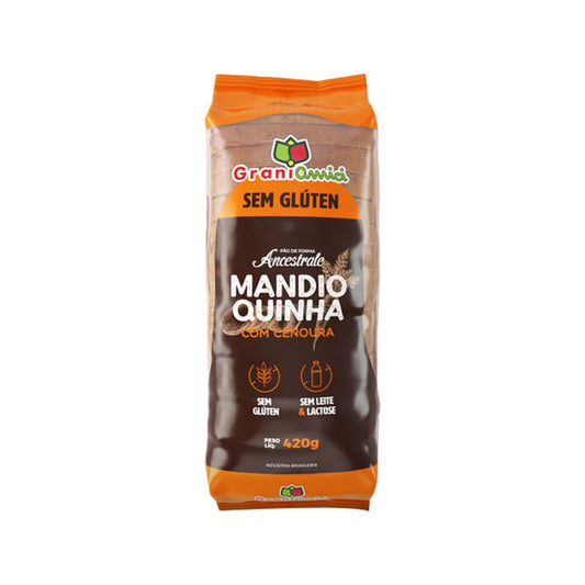 Pão de Forma Sem Glúten Mandioquinha com Cenoura 420g Grani Amici
