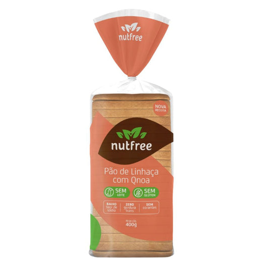 Pão de Linhaça com Quinoa Sem Glúten e Lactose 400g Nutfree