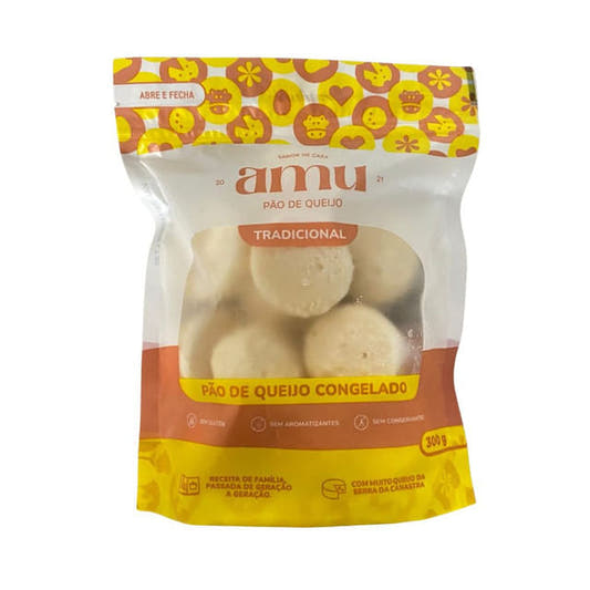 Pão de Queijo Congelado Tradicional 300g Amu