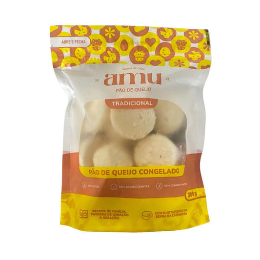 Pão de Queijo Congelado Tradicional 300g Amu