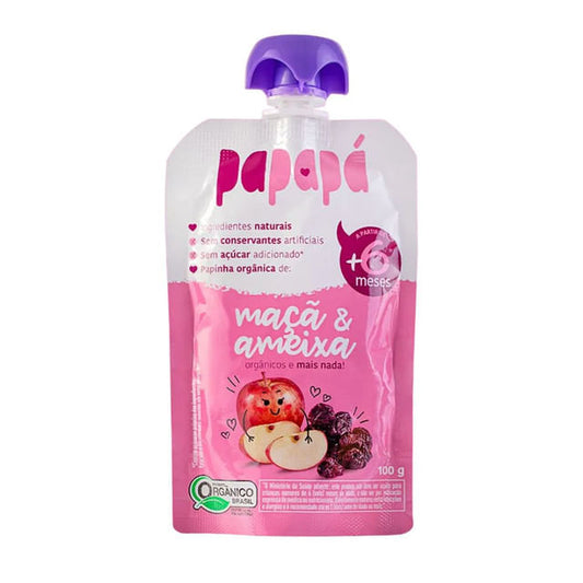 Papinha Orgânica de Maçãe e Ameixa 100g Papapá