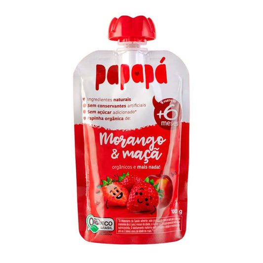 Papinha Orgânica de Morango e Maçã 100g Papapá