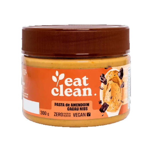 Pasta de Amendoim com Cacau Nibs 300g Eat Clean