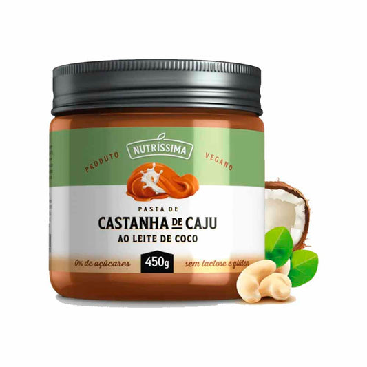 Pasta de Castanha de Caju ao Leite de Coco Vegano 450g Nutríssima