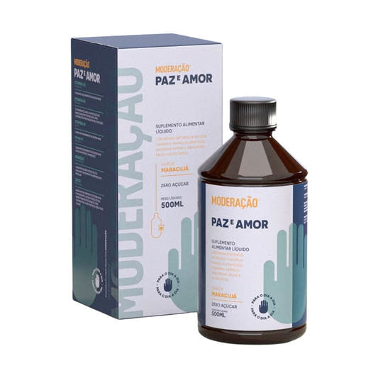 Paz e Amor Shot Relaxante Líquido Sabor Maracujá 500ml Moderação