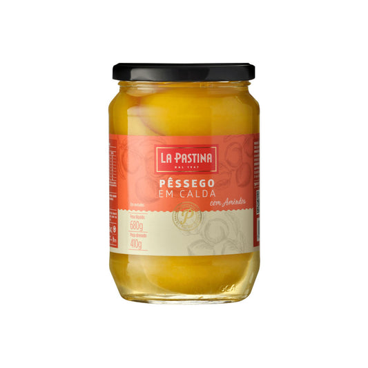 Pêssego em Calda com Amêndoas 410g La Pastina