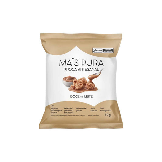 Pipoca Artesanal Doce de Leite 50g Mais Pura