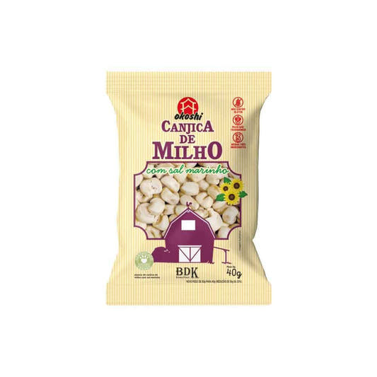 Pipoca de Canjica com Sal Marinho 40g Okoshi