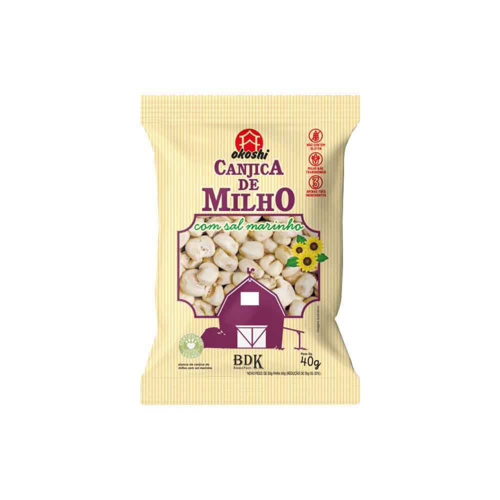 Pipoca de Canjica com Sal Marinho 40g Okoshi