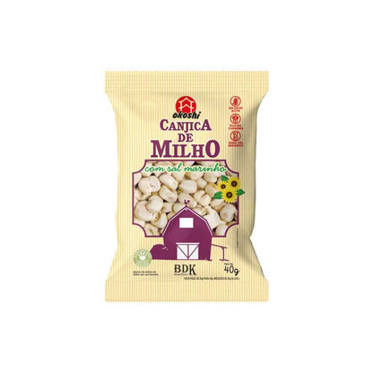 Pipoca de Canjica com Sal Marinho 40g Okoshi
