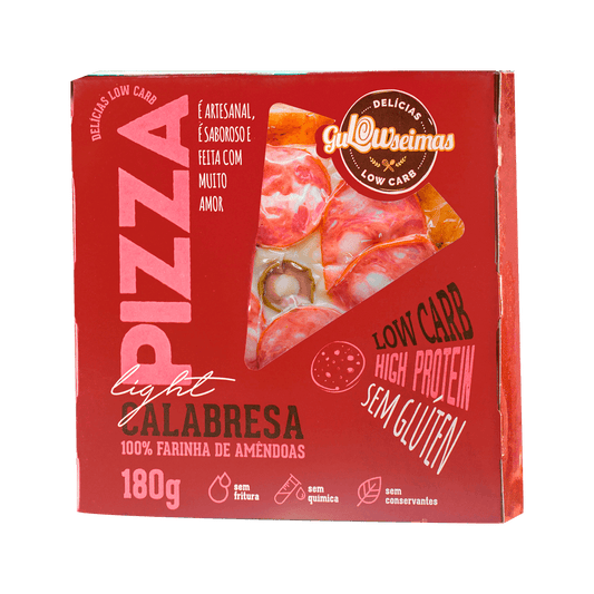 Pizza Light Low Carb Calabresa180g Gulowseimas