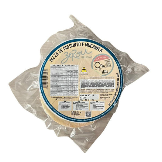 Pizza de Presunto e Muçarela Sem Glúten e Lactose 160g Zerou Delícias