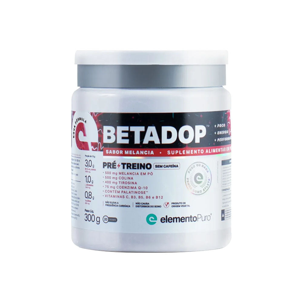 Pré Treino Betadop Sabor Melancia 300g Elemento Puro