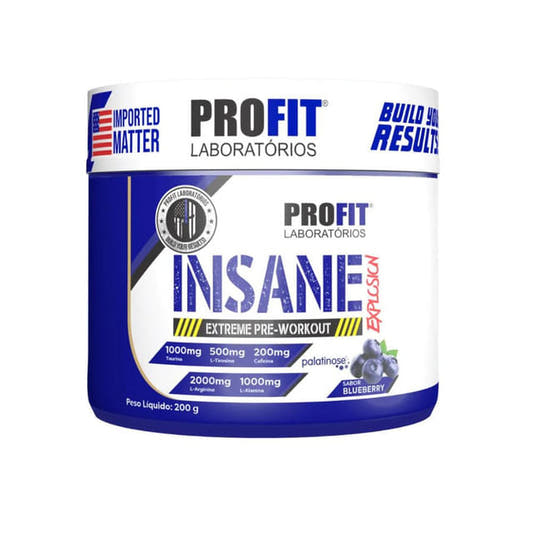Pré Treino Insane Explosion Blueberry 200g Profit Labs