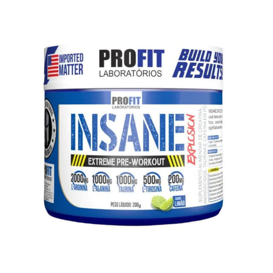 Pré Treino Insane Explosion Limão 200g Profit Labs