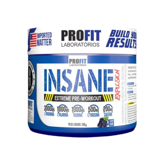 Pré Treino Insane Explosion Uva 200g Profit Labs