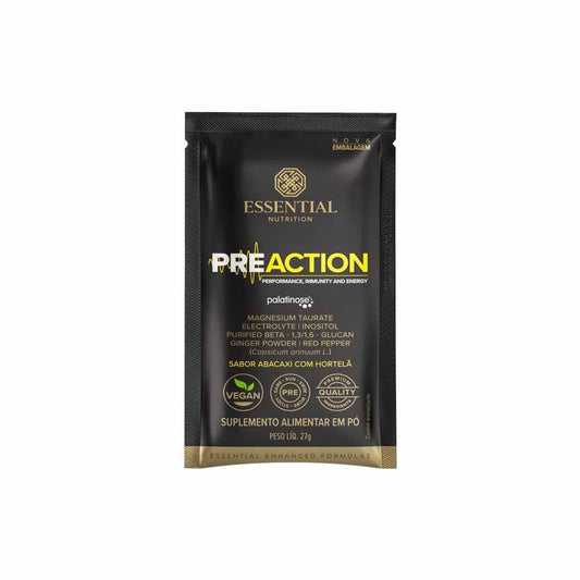 Pré Treino Pre-Action Abacaxi com Hortelã 27g Essential Nutrition