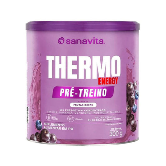 Pote-roxo-com-rotulo-Pre-Treino-Thermo-Energy-da-Sanavita-com-destaque-para-frutas-roxas-cafeina-e-mix-energetico-concentrado.