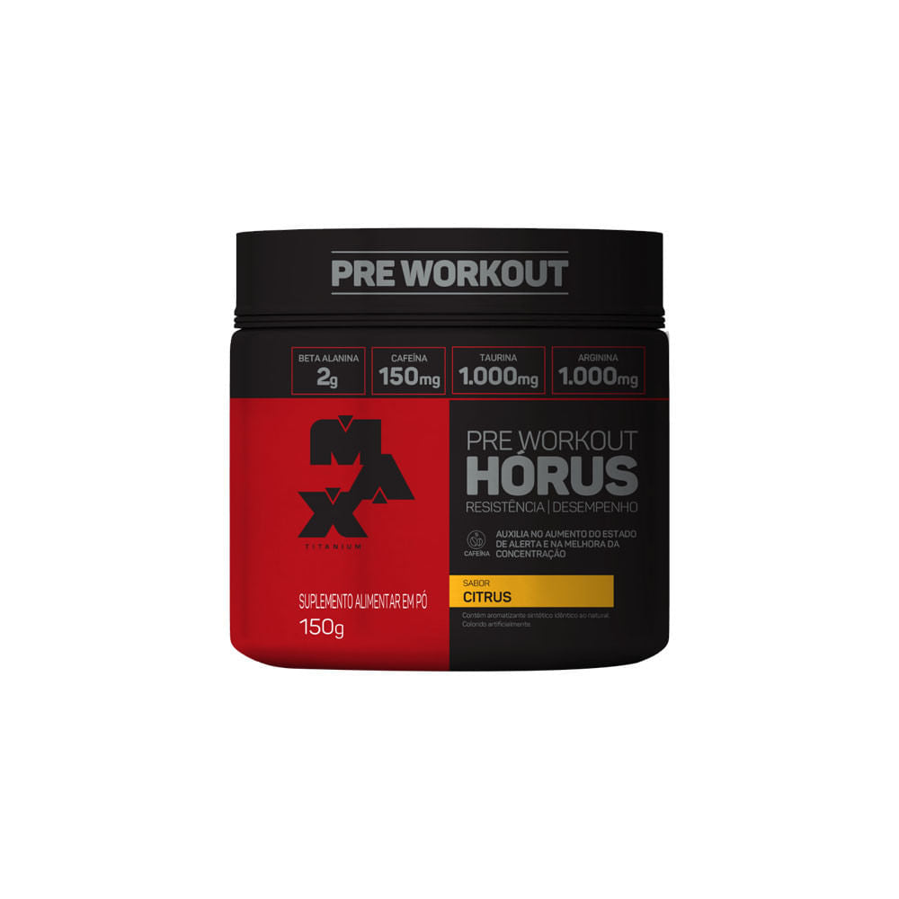 Pre Workout Hórus Citrus 150g Max Titanium