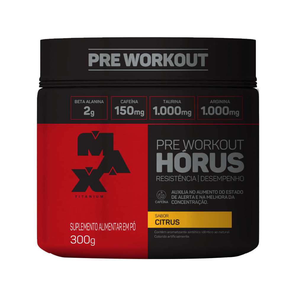 Pre Workout Hórus Citrus 300g Max Titanium