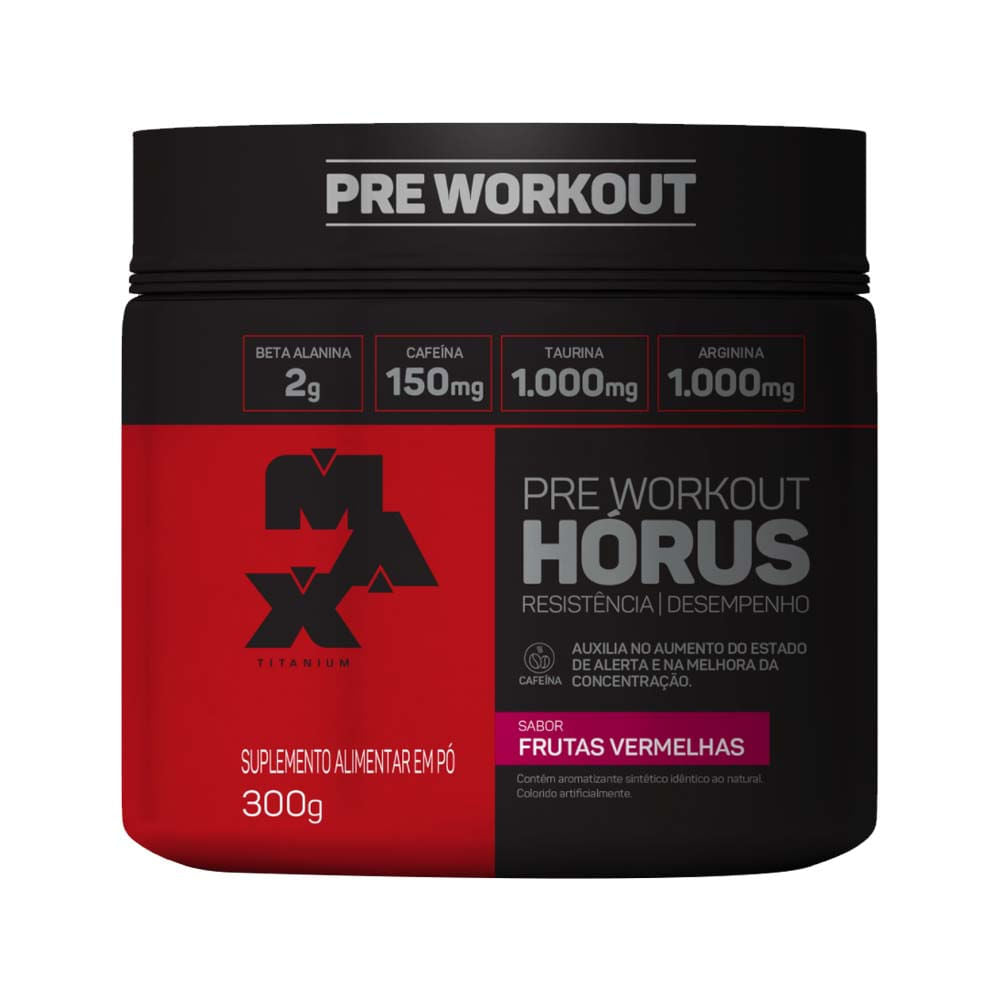 Pre Workout Hórus Frutas Vermelhas 300g Max Titanium